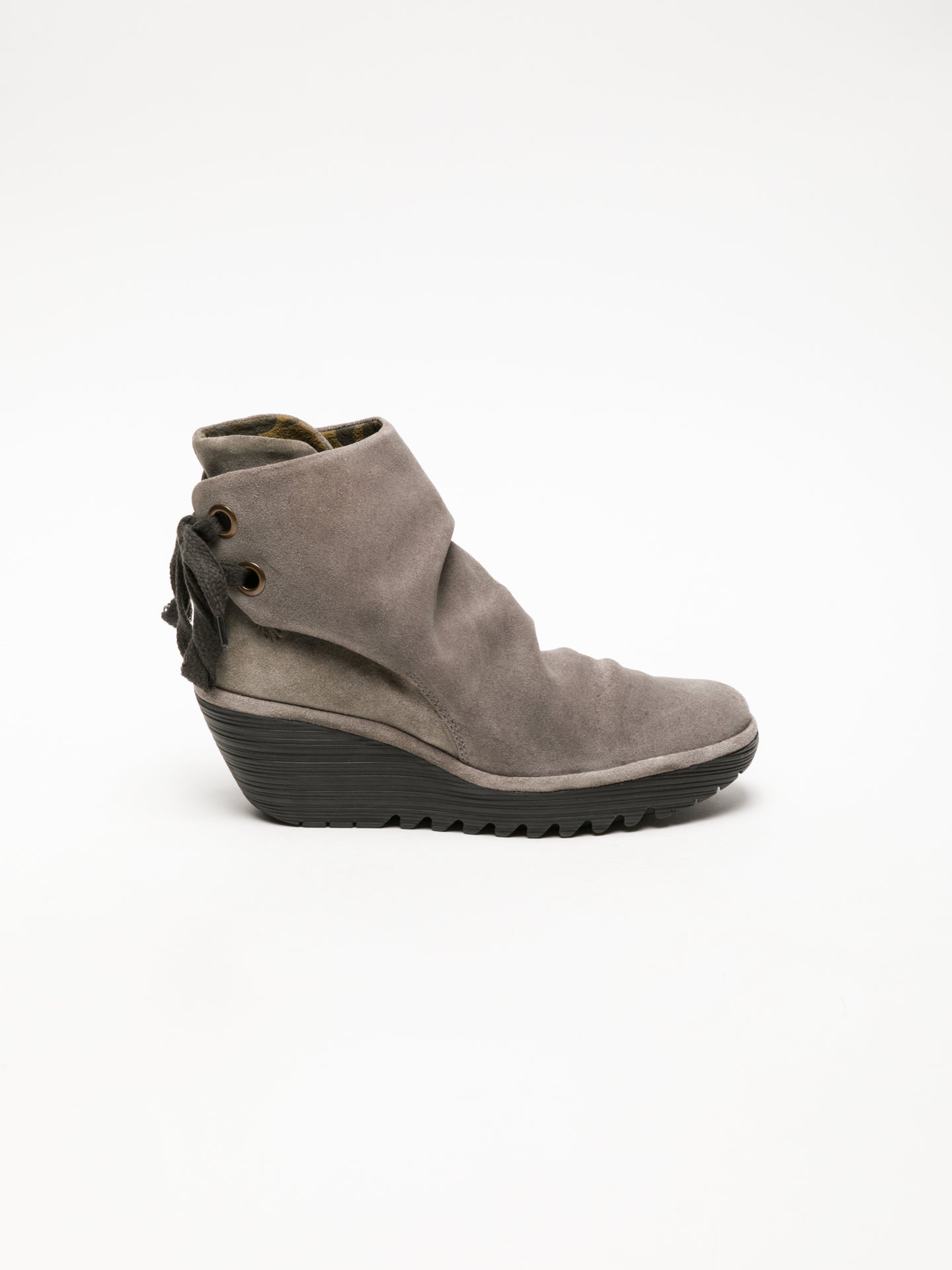 Fly London Gray Wedge Ankle Boots